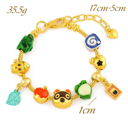 Pulsera Golden crossing + 9 charms 🆓