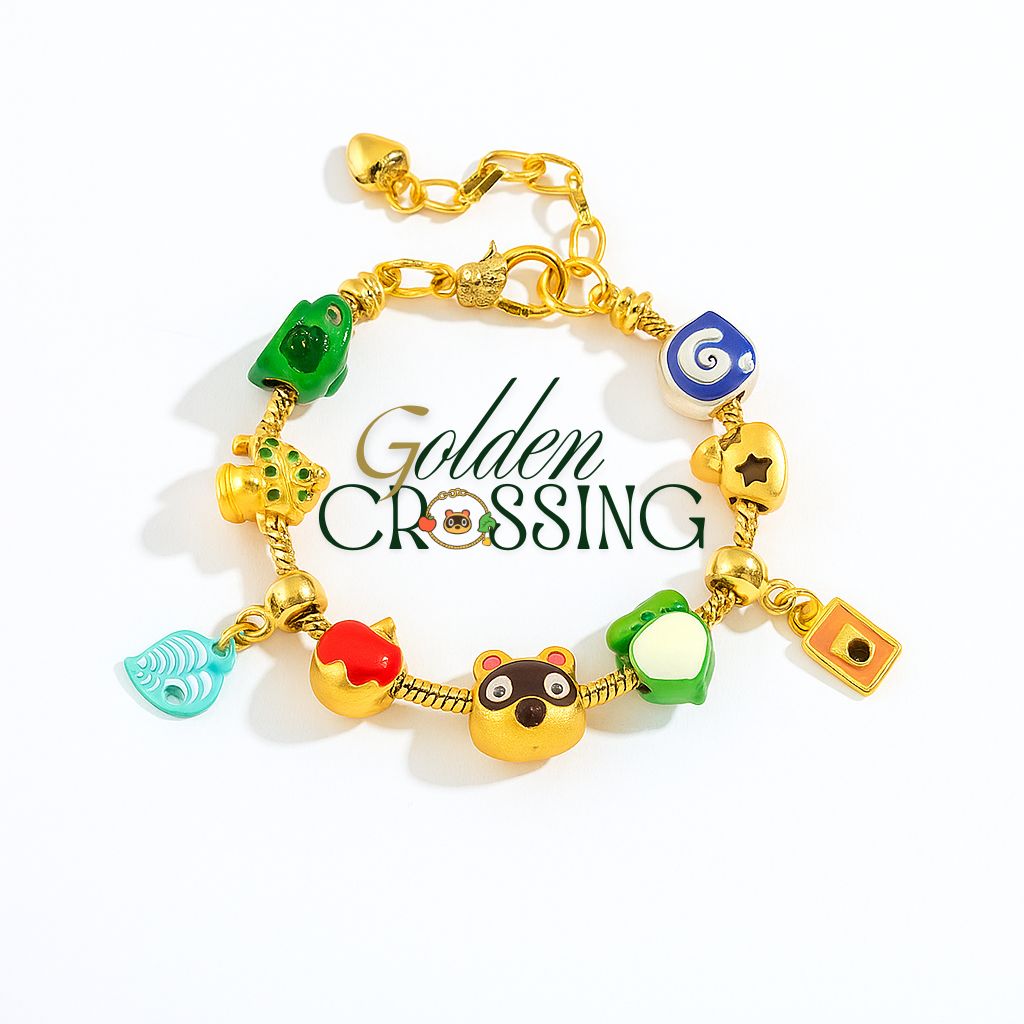 Pulsera Golden crossing + 9 charms 🆓