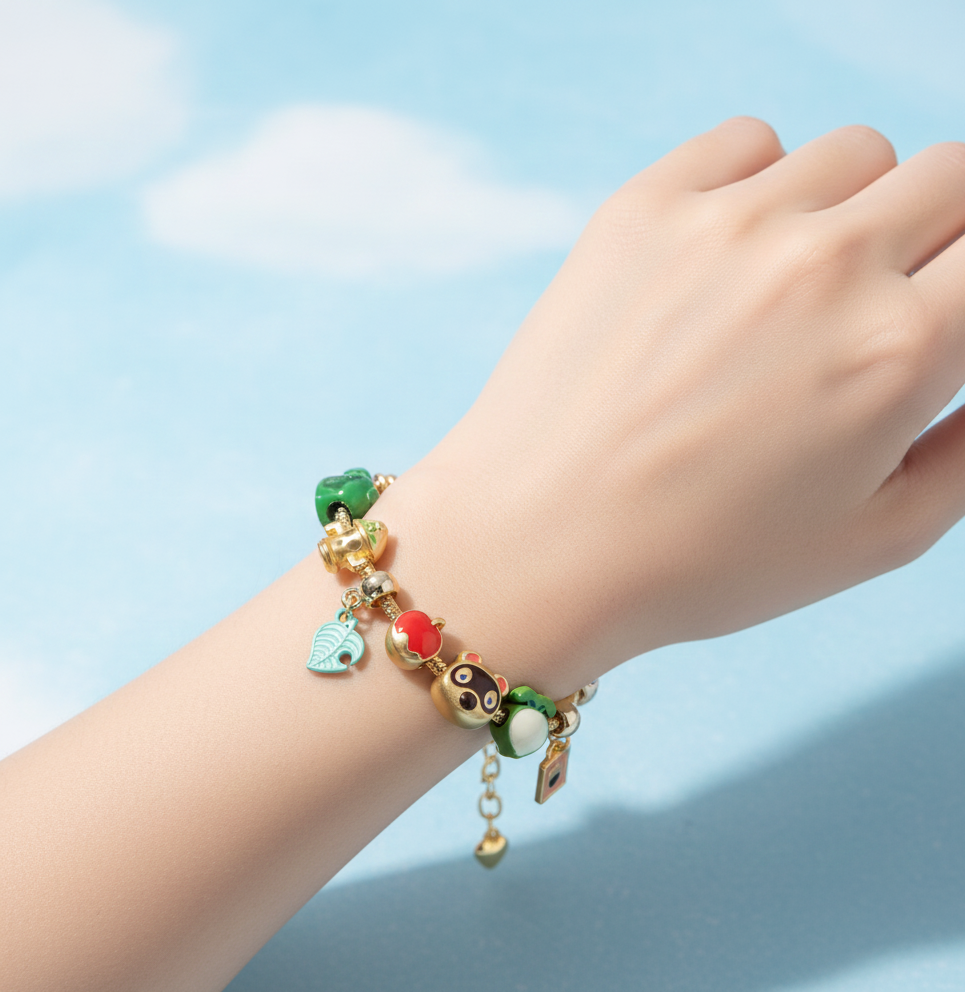 Pulsera Golden crossing + 9 charms 🆓
