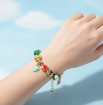Pulsera Golden crossing + 9 charms 🆓